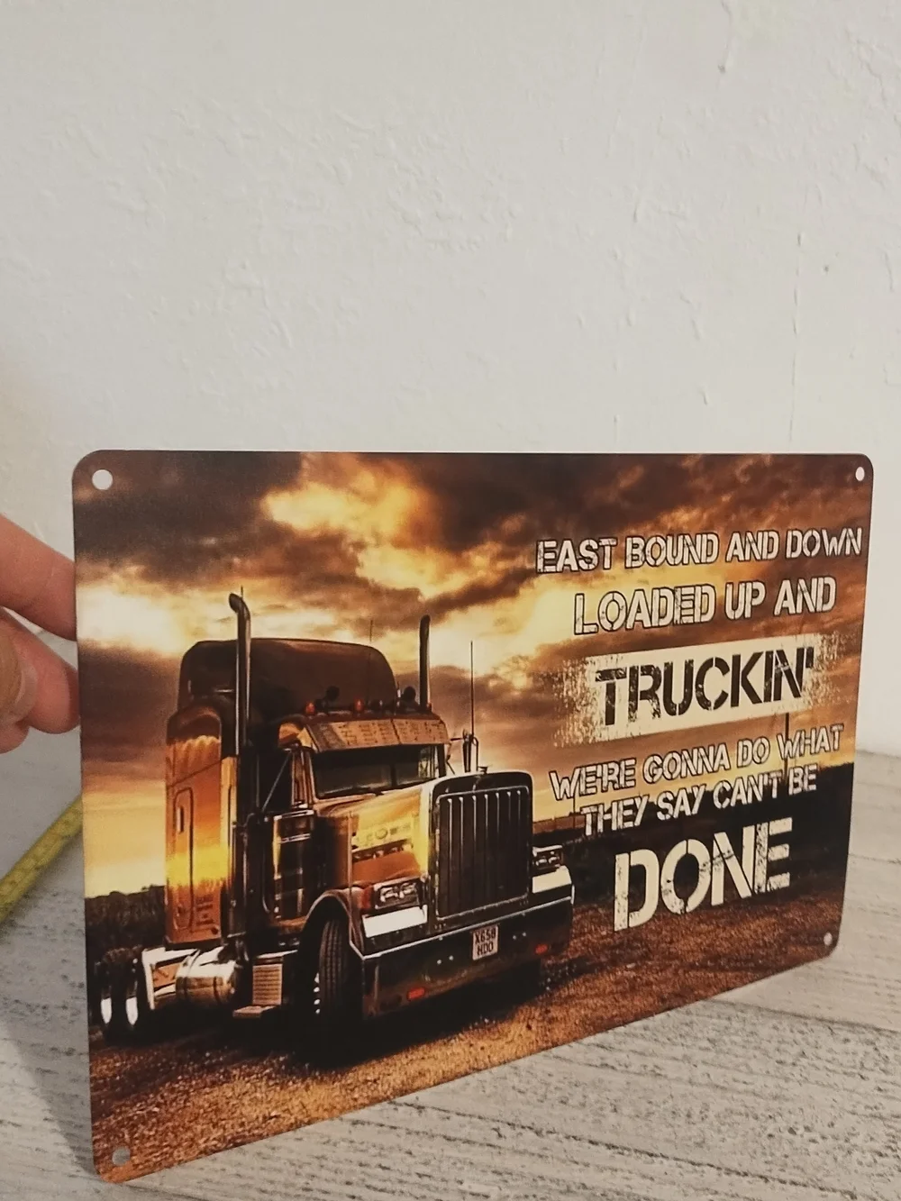 Metal Poster, Gift For Trucker, very good condition 12